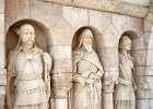 Chaps with moustaches in cubby holes - Fisherman's Bastion