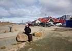 Lynne poses in Longyearbyen